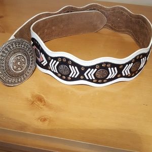 Vintage boho Aztec indian hippie chic belt